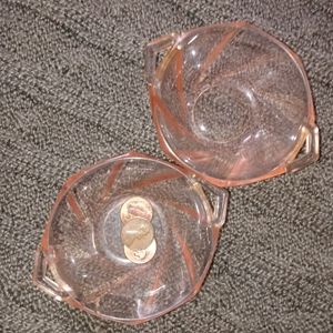 Two Small Vintage Glass Depression Dishes